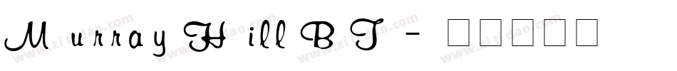 Murray Hill BT字体转换